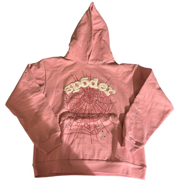 Sp5der OG Web Hoodie Pink - Picture 1 of 4